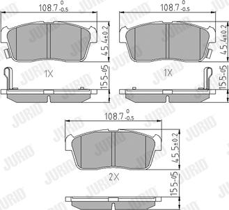 Jurid 572471J - Bremžu uzliku kompl., Disku bremzes www.autospares.lv