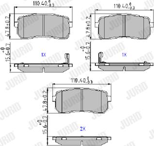 Jurid 572596J - Bremžu uzliku kompl., Disku bremzes www.autospares.lv