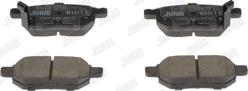 Jurid 572591JC - Тормозные колодки, дисковые, комплект www.autospares.lv