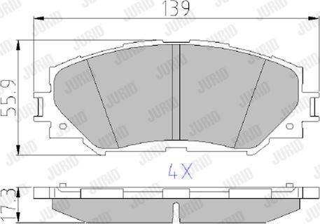 Jurid 572598J - Brake Pad Set, disc brake www.autospares.lv