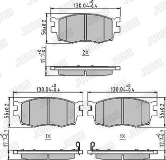 Jurid 572593J - Bremžu uzliku kompl., Disku bremzes www.autospares.lv