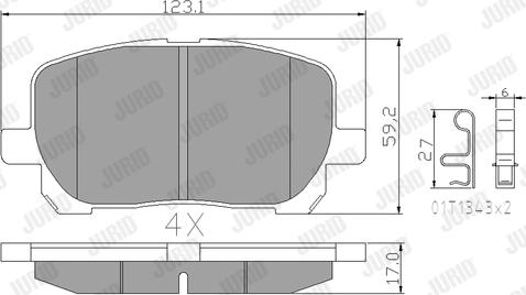 Jurid 572546J - Brake Pad Set, disc brake www.autospares.lv