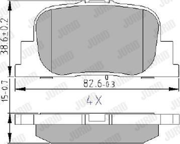 Jurid 572559J - Bremžu uzliku kompl., Disku bremzes autospares.lv