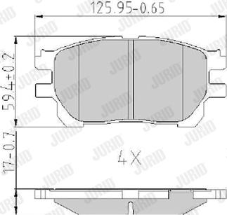 Jurid 572554J - Brake Pad Set, disc brake www.autospares.lv