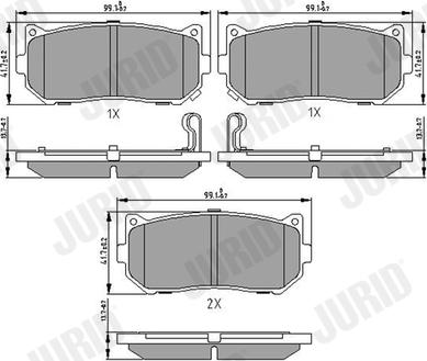 Jurid 572556J - Brake Pad Set, disc brake www.autospares.lv