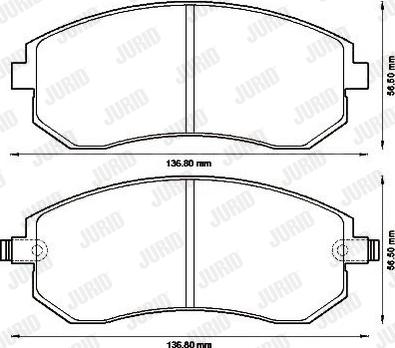 Jurid 572550J - Brake Pad Set, disc brake www.autospares.lv