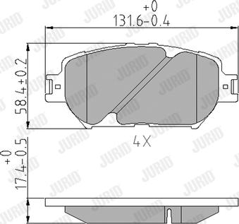 Jurid 572553J - Bremžu uzliku kompl., Disku bremzes www.autospares.lv