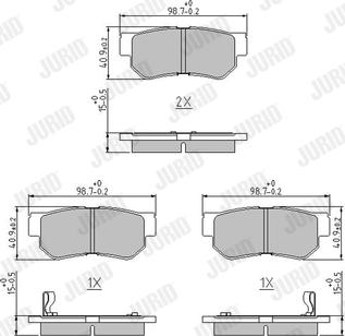 Jurid 572557J - Bremžu uzliku kompl., Disku bremzes www.autospares.lv