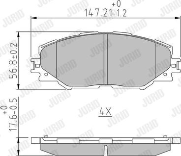 Jurid 572569J - Bremžu uzliku kompl., Disku bremzes www.autospares.lv