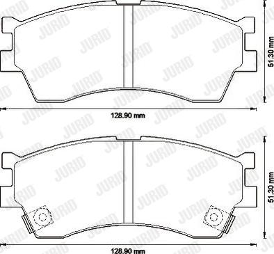 Jurid 572560J - Тормозные колодки, дисковые, комплект www.autospares.lv