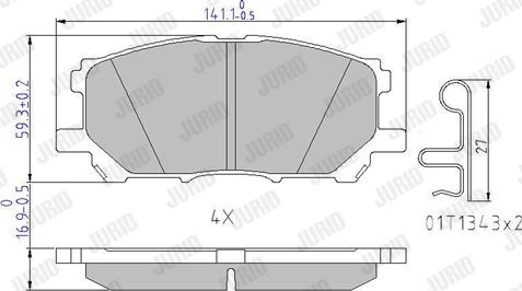 Jurid 572562J - Bremžu uzliku kompl., Disku bremzes www.autospares.lv