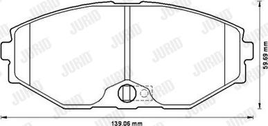 Jurid 572506J - Тормозные колодки, дисковые, комплект www.autospares.lv