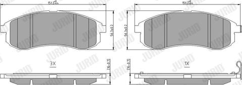 Jurid 572500J - Bremžu uzliku kompl., Disku bremzes www.autospares.lv