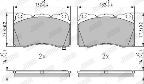 Jurid 572508J - Bremžu uzliku kompl., Disku bremzes www.autospares.lv