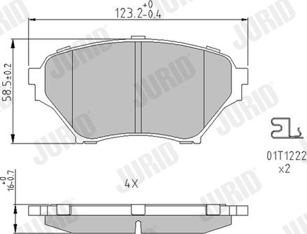 Jurid 572502J - Bremžu uzliku kompl., Disku bremzes www.autospares.lv