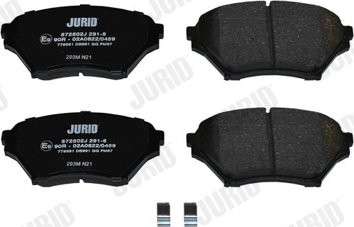 Jurid 572502J - Bremžu uzliku kompl., Disku bremzes www.autospares.lv