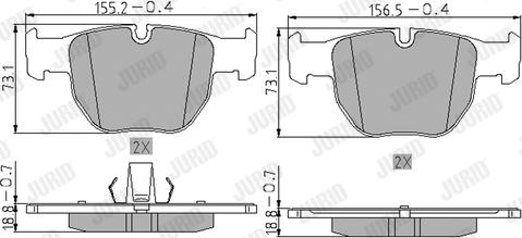 Jurid 572507J - Brake Pad Set, disc brake www.autospares.lv