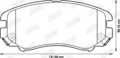 Jurid 572514J - Тормозные колодки, дисковые, комплект www.autospares.lv