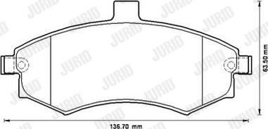 Jurid 572513J - Bremžu uzliku kompl., Disku bremzes www.autospares.lv