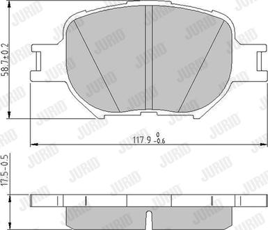 Jurid 572517J - Тормозные колодки, дисковые, комплект www.autospares.lv