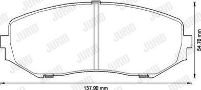 Jurid 572584J - Bremžu uzliku kompl., Disku bremzes www.autospares.lv