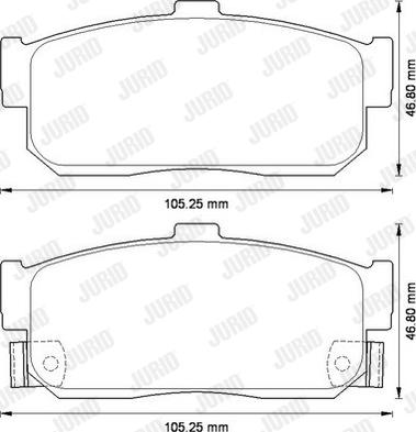 Jurid 572582J - Тормозные колодки, дисковые, комплект www.autospares.lv