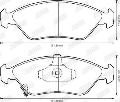 Jurid 572531J - Тормозные колодки, дисковые, комплект www.autospares.lv