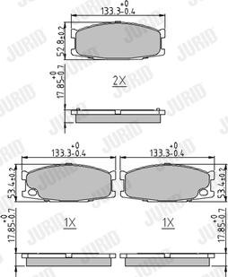 Jurid 572533J - Bremžu uzliku kompl., Disku bremzes www.autospares.lv