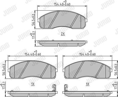 Jurid 572532J - Bremžu uzliku kompl., Disku bremzes www.autospares.lv