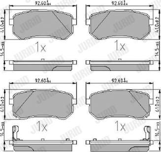 Jurid 572527J - Brake Pad Set, disc brake www.autospares.lv