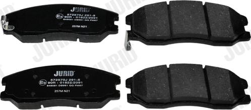 Jurid 572570J - Bremžu uzliku kompl., Disku bremzes www.autospares.lv