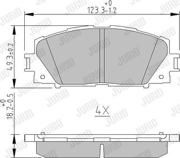 Jurid 572578J - Bremžu uzliku kompl., Disku bremzes autospares.lv