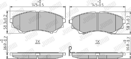 Jurid 572572J - Brake Pad Set, disc brake www.autospares.lv