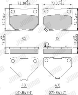 Jurid 572645J - Brake Pad Set, disc brake www.autospares.lv