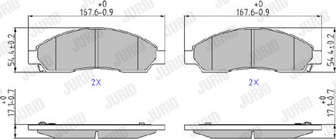 Jurid 572643J - Bremžu uzliku kompl., Disku bremzes www.autospares.lv