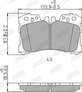 Jurid 572647J - Bremžu uzliku kompl., Disku bremzes www.autospares.lv