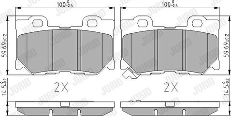 Jurid 572659J - Bremžu uzliku kompl., Disku bremzes www.autospares.lv