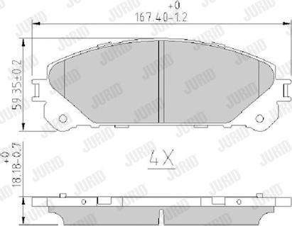 Jurid 572655J - Bremžu uzliku kompl., Disku bremzes www.autospares.lv