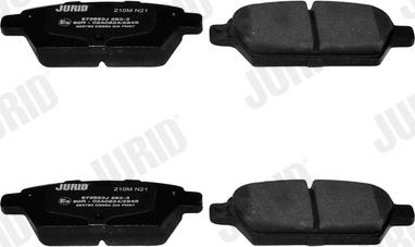 Jurid 572653J - Bremžu uzliku kompl., Disku bremzes www.autospares.lv