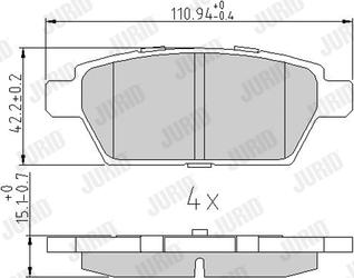 Jurid 572653J - Bremžu uzliku kompl., Disku bremzes www.autospares.lv