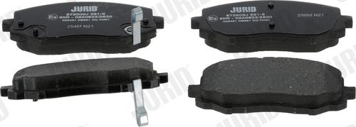 Jurid 572609J - Тормозные колодки, дисковые, комплект www.autospares.lv