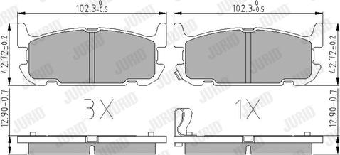 Jurid 572603J - Bremžu uzliku kompl., Disku bremzes www.autospares.lv