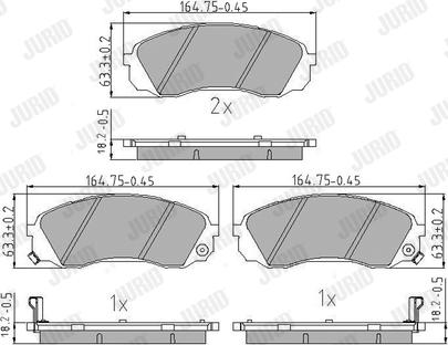 Jurid 572619J - Bremžu uzliku kompl., Disku bremzes www.autospares.lv