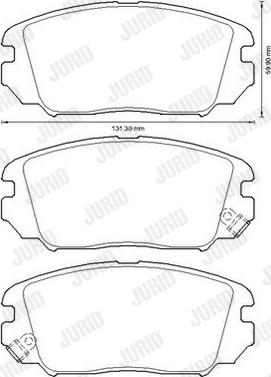 Jurid 572616J - Bremžu uzliku kompl., Disku bremzes www.autospares.lv