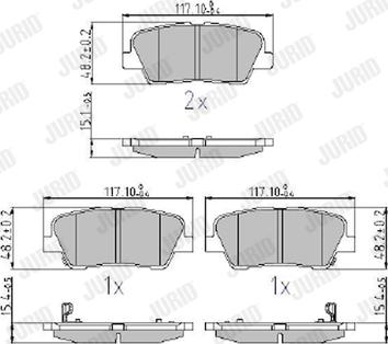 Jurid 572639J - Bremžu uzliku kompl., Disku bremzes www.autospares.lv