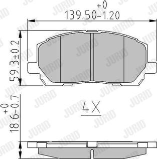 Jurid 572636J - Bremžu uzliku kompl., Disku bremzes www.autospares.lv