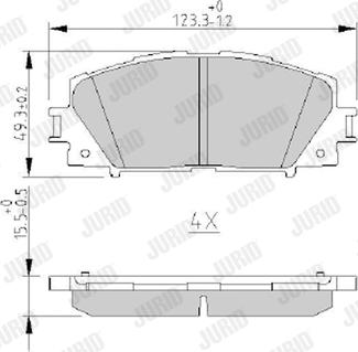 Jurid 572631J - Тормозные колодки, дисковые, комплект www.autospares.lv