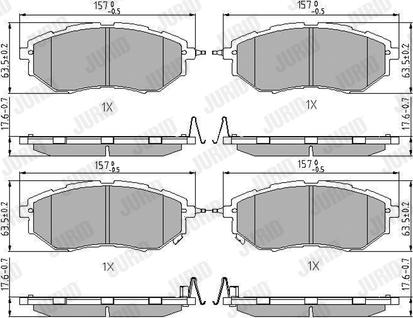 Jurid 572638J - Brake Pad Set, disc brake www.autospares.lv