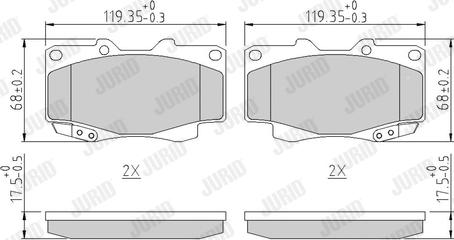 Jurid 572625J - Brake Pad Set, disc brake www.autospares.lv