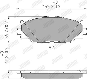 Jurid 572620J - Bremžu uzliku kompl., Disku bremzes www.autospares.lv